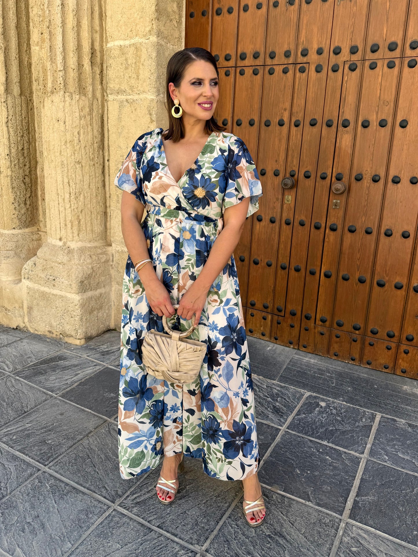 Vestido Sabina M/C Azul