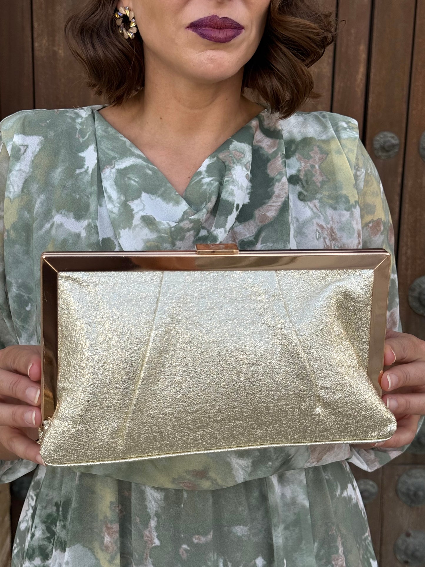 Bolso Clutch Marco Dorado Champagne