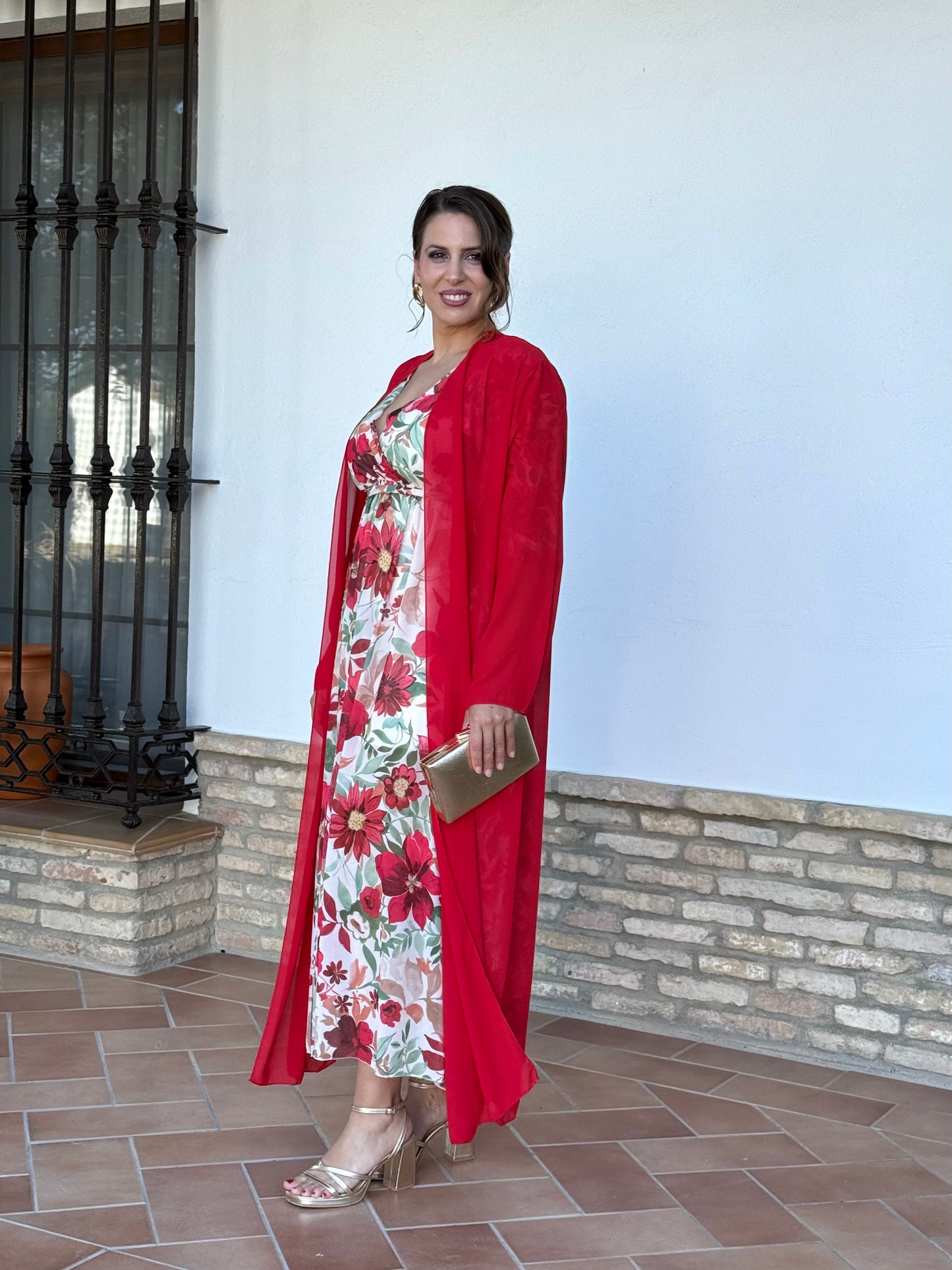 Kimono de Gasa Rojo