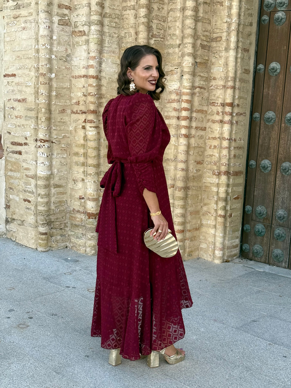 Vestido Paola Burdeos