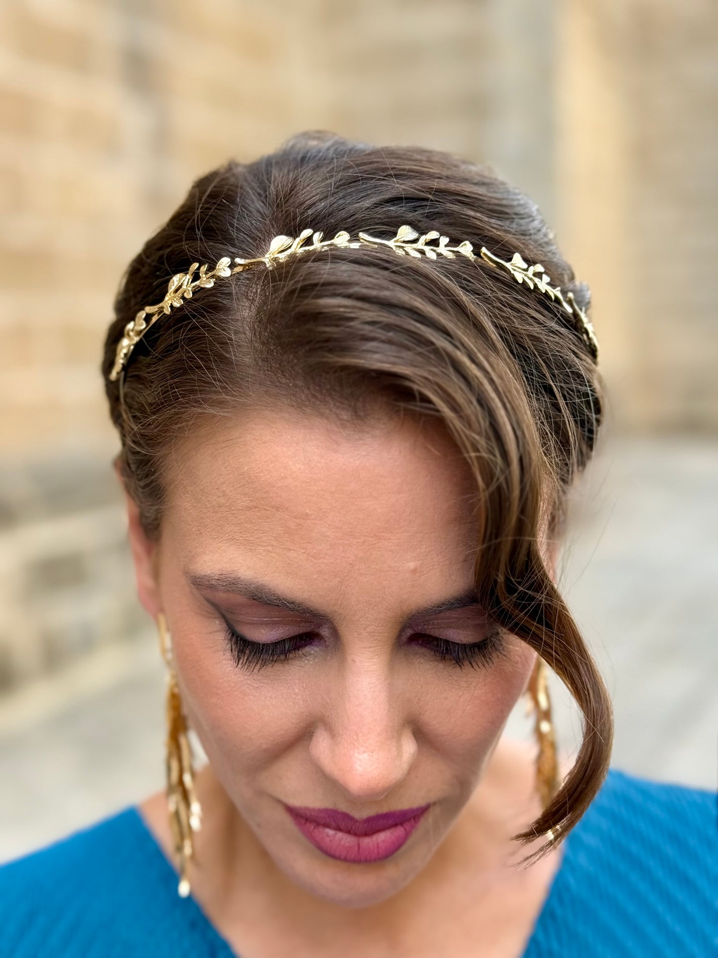 Diadema Metálica Siri Dorada