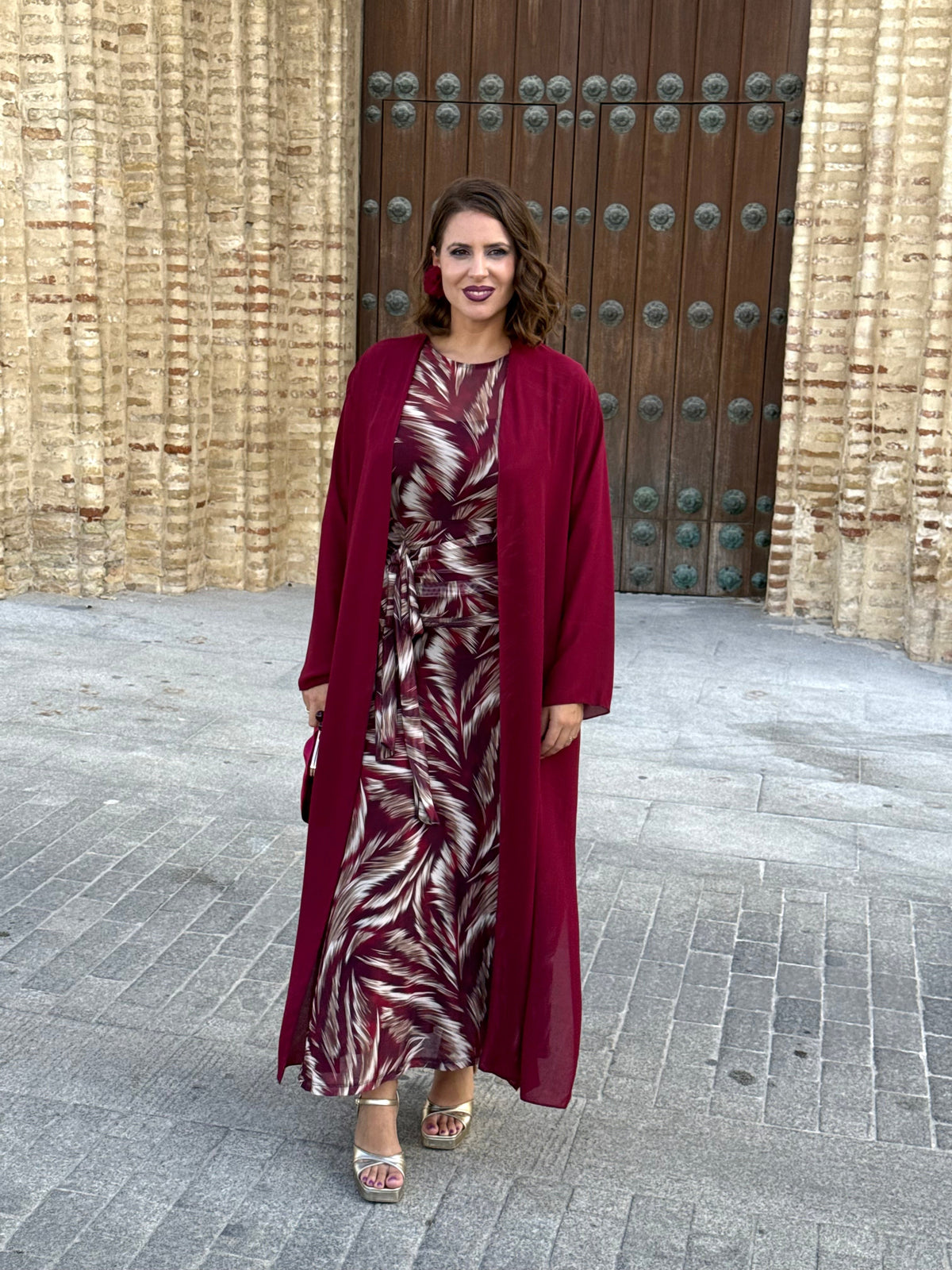 Kimono Punto de Seda Vino