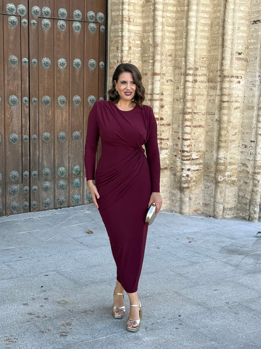 Vestido Cayetana Burdeos