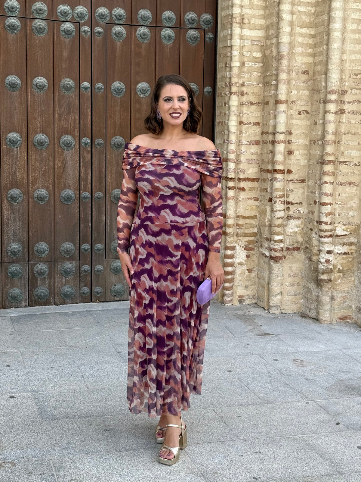 Vestido Amara de tul estampado