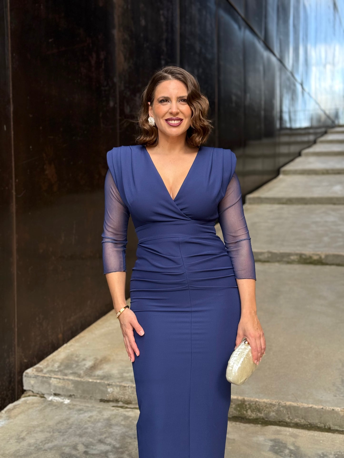 Vestido Belinda Azul Marino