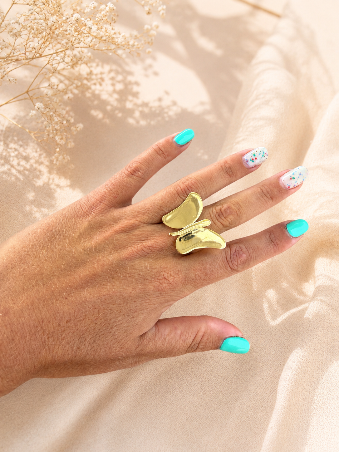 Anillo Mariposa Dorada