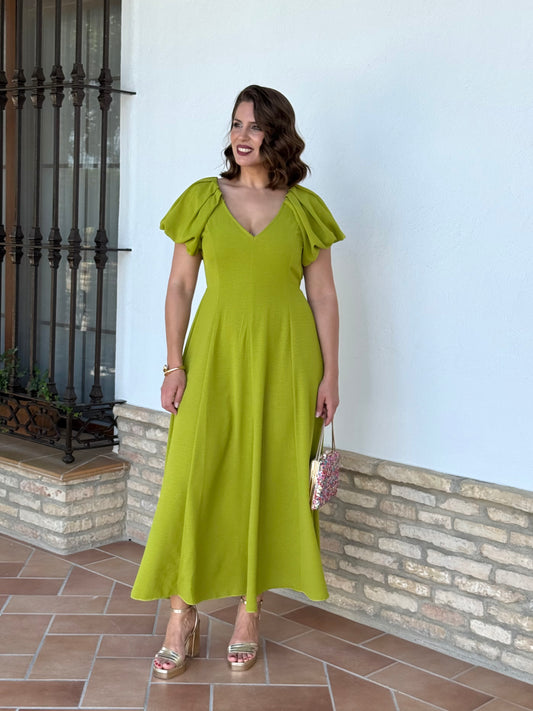 Vestido Saray Verde Lima