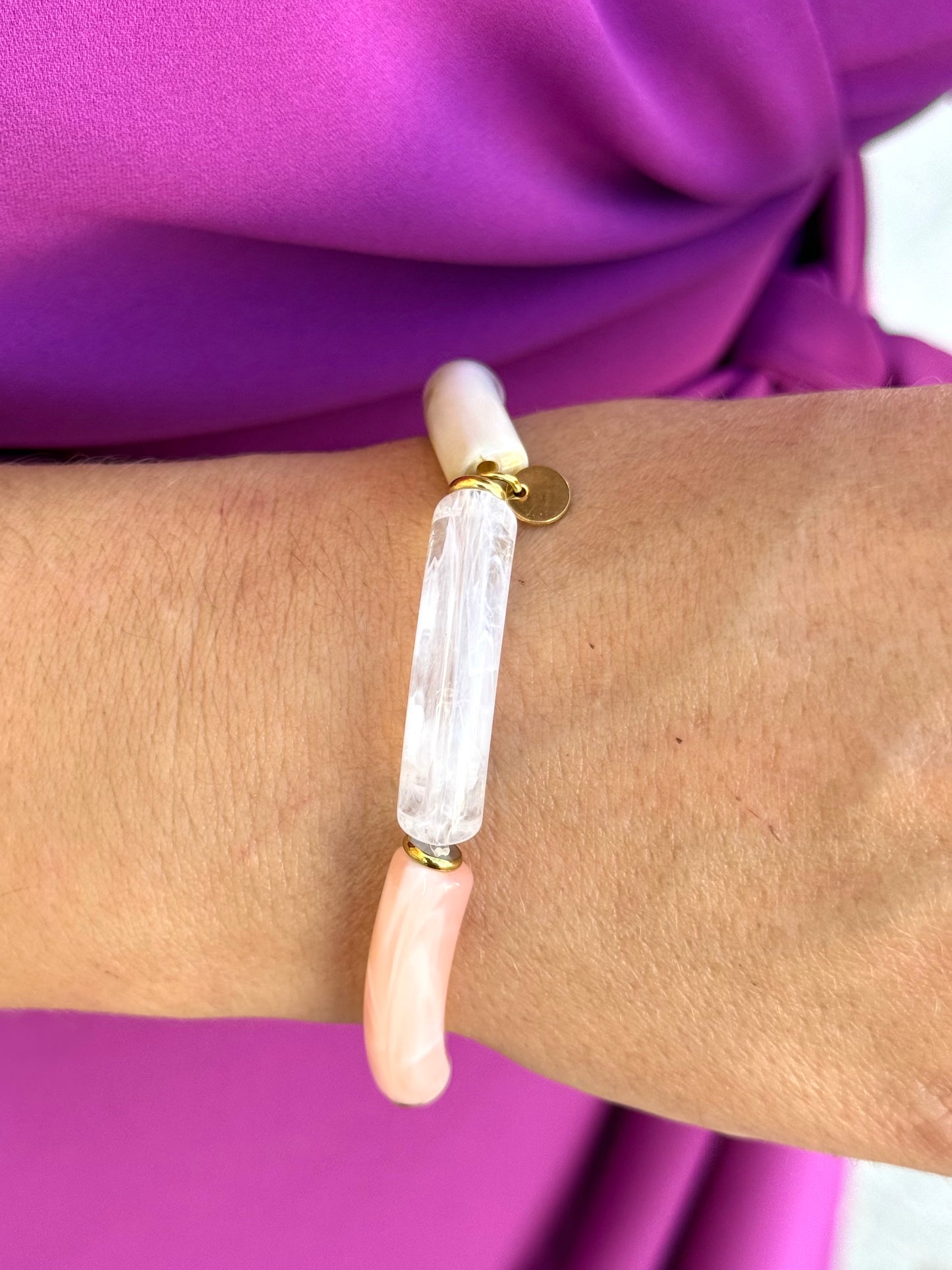 Pulsera Linda Multicolor Efecto Piedra