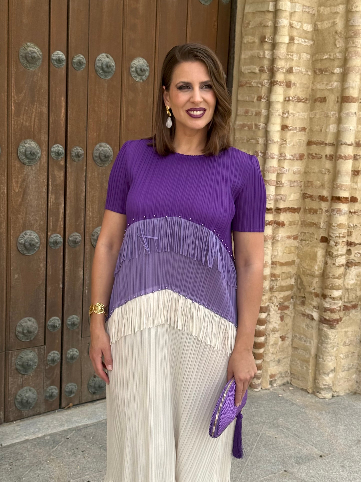 Vestido Berta Morado