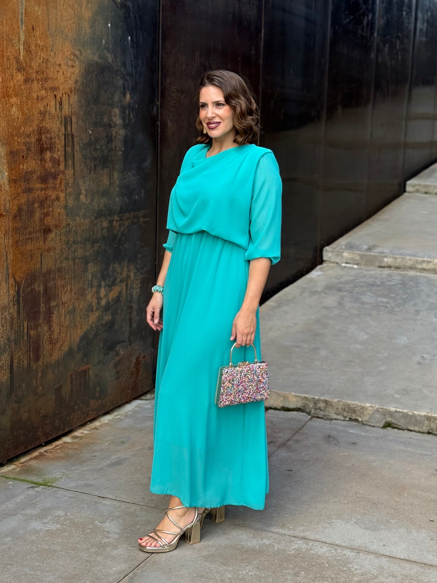 Vestido Miriam Turquesa