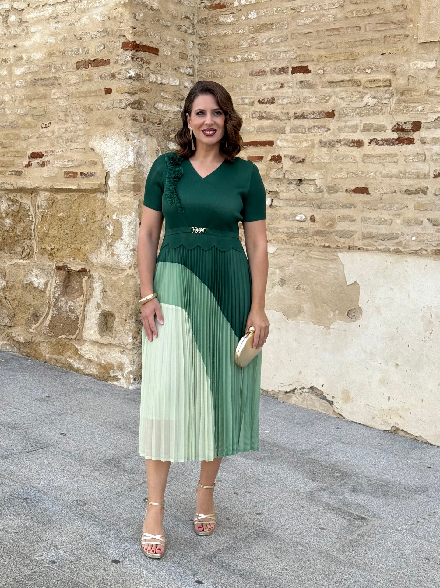 Vestido Elisa Estampado Verde