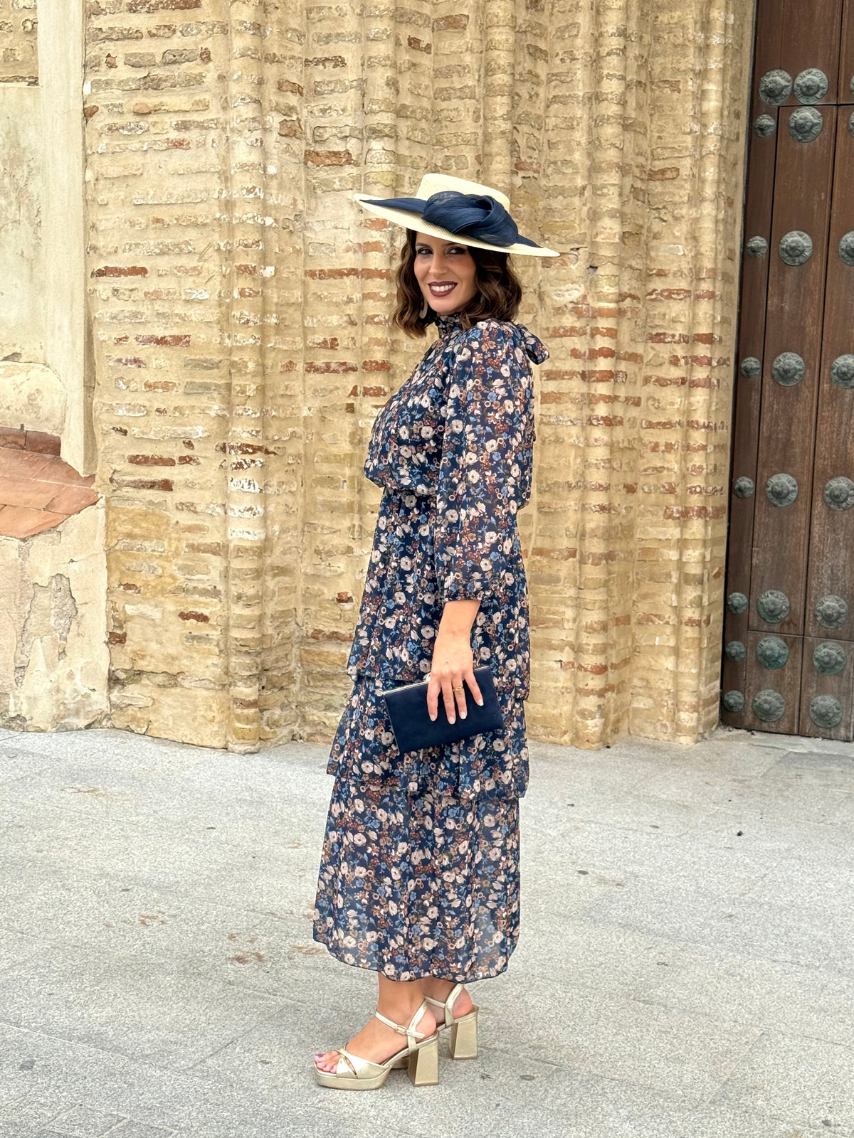 Vestido Nicoletta Azul Marino