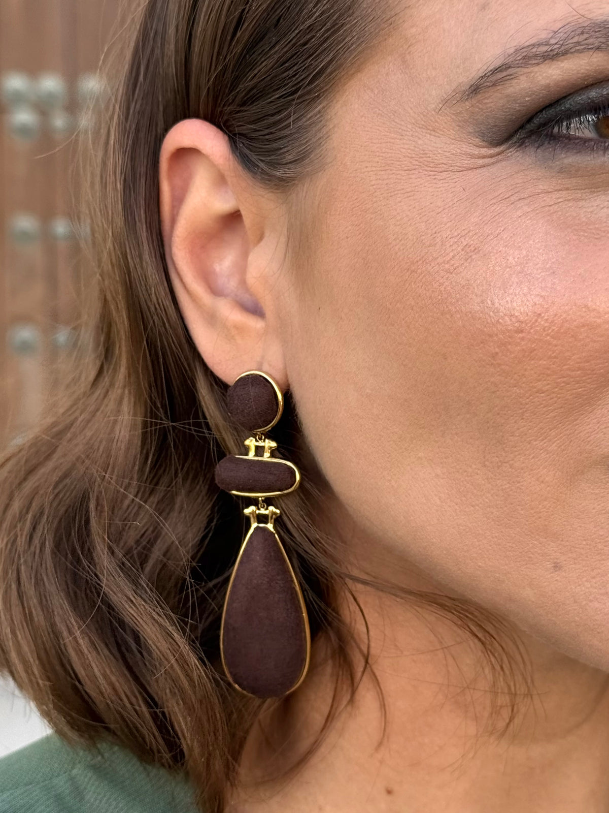 Pendientes Dalila marrón