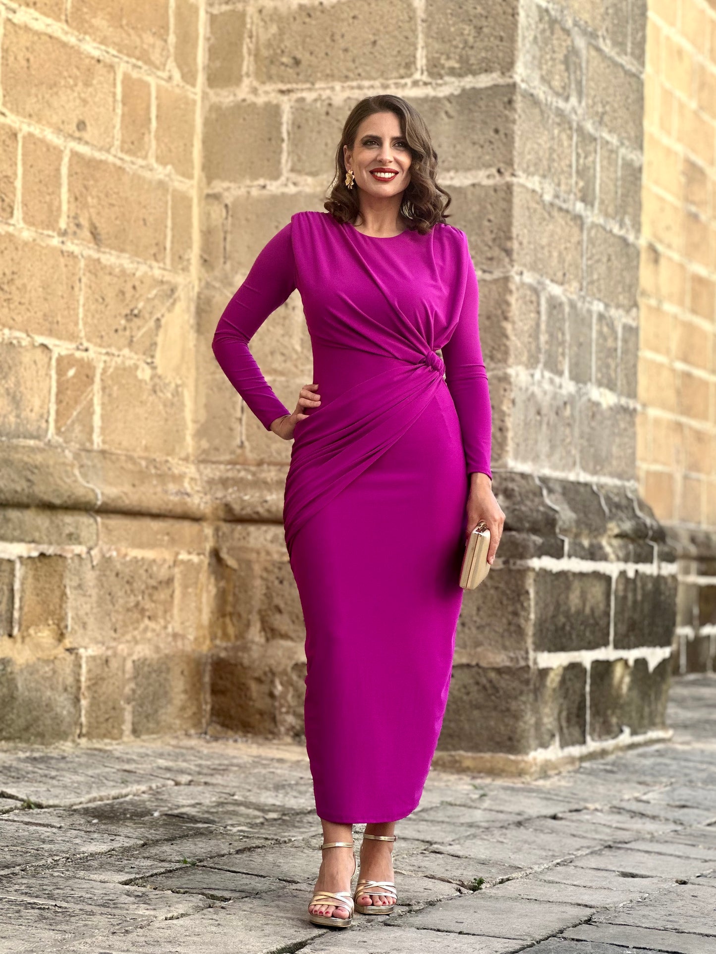 Vestido Cayetana Buganvilla
