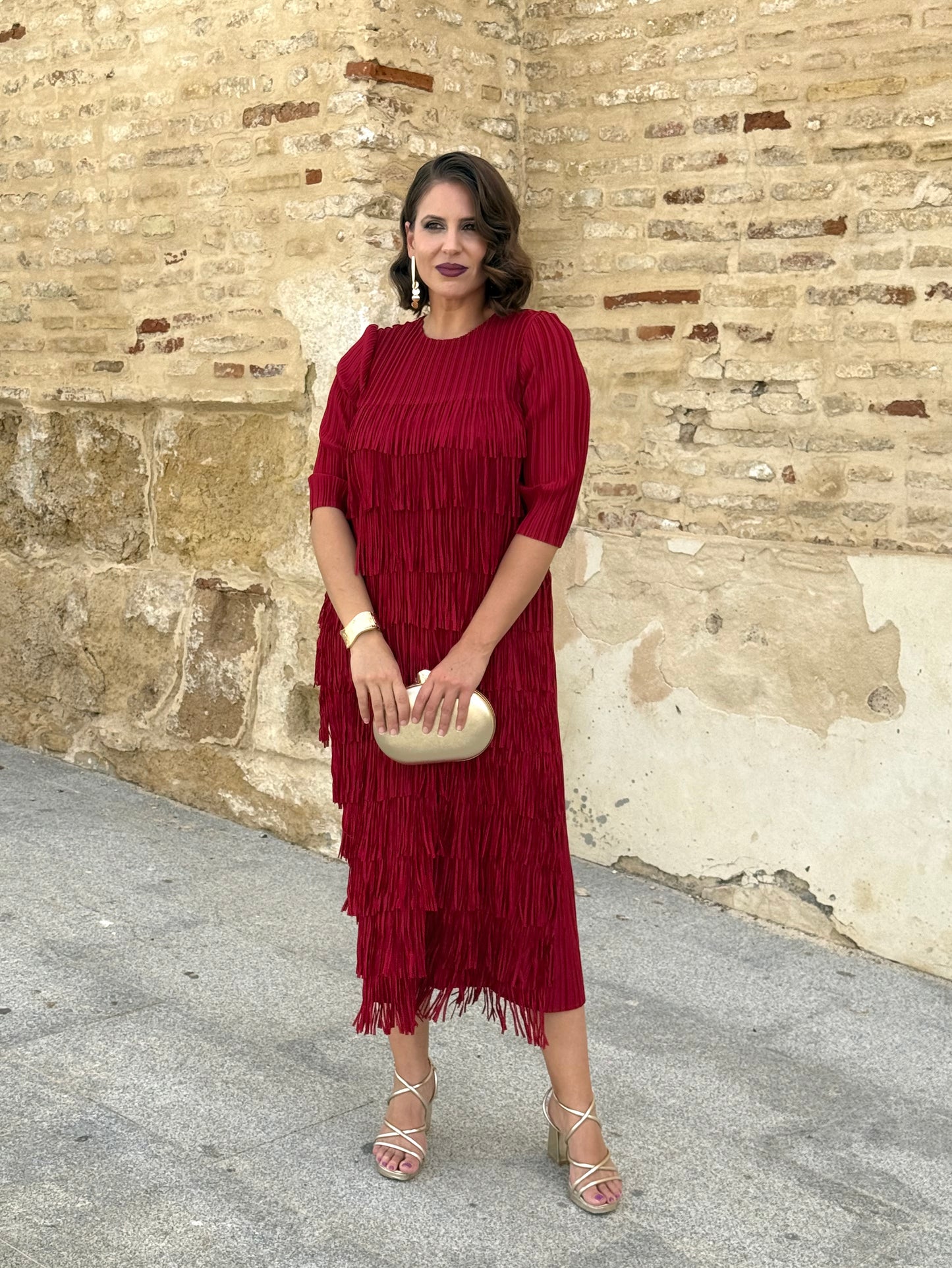 Vestido Almira Rojizo