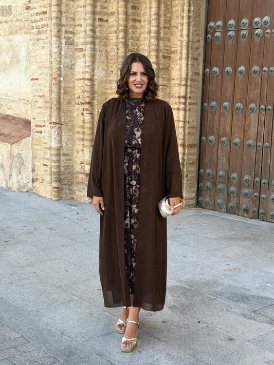 Kimono De gasa Marrón