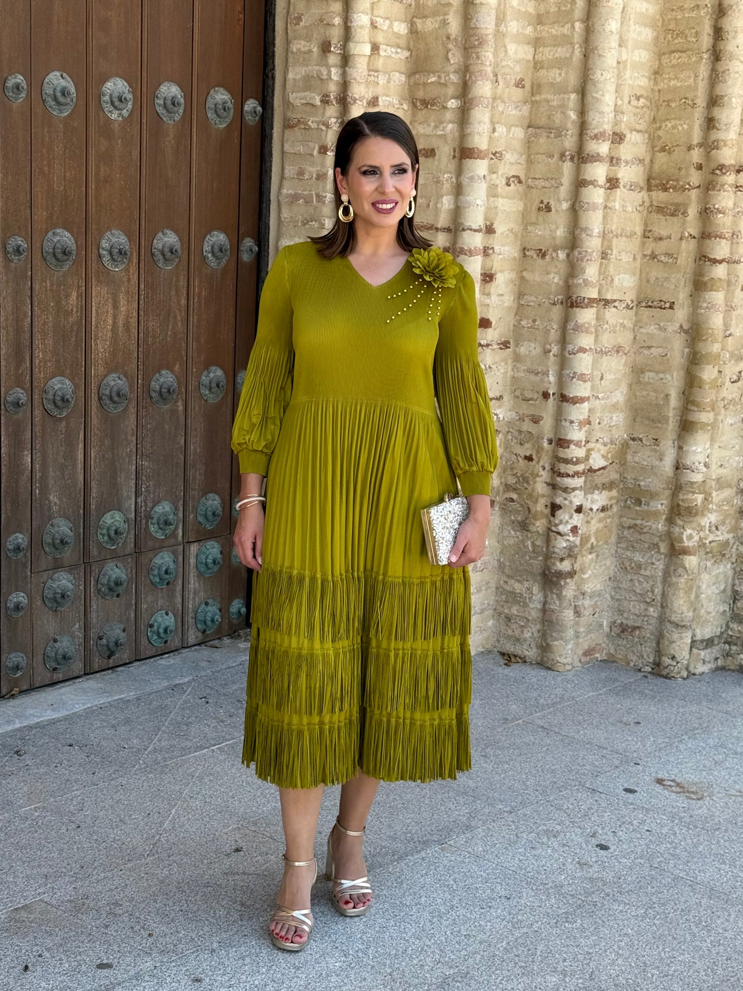 Vestido Marisol Verde Pistacho