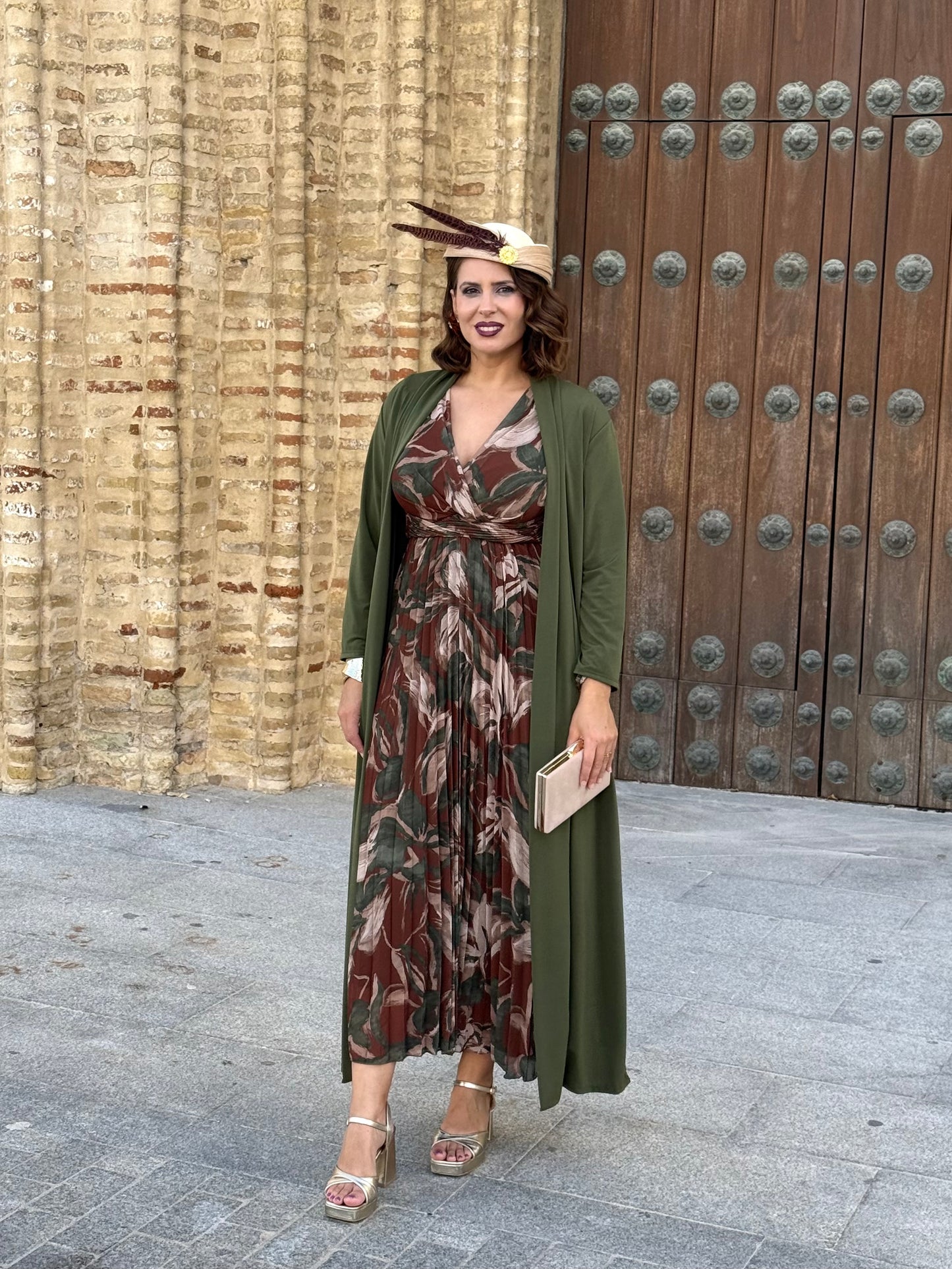 Kimono Punto de Seda Kaki