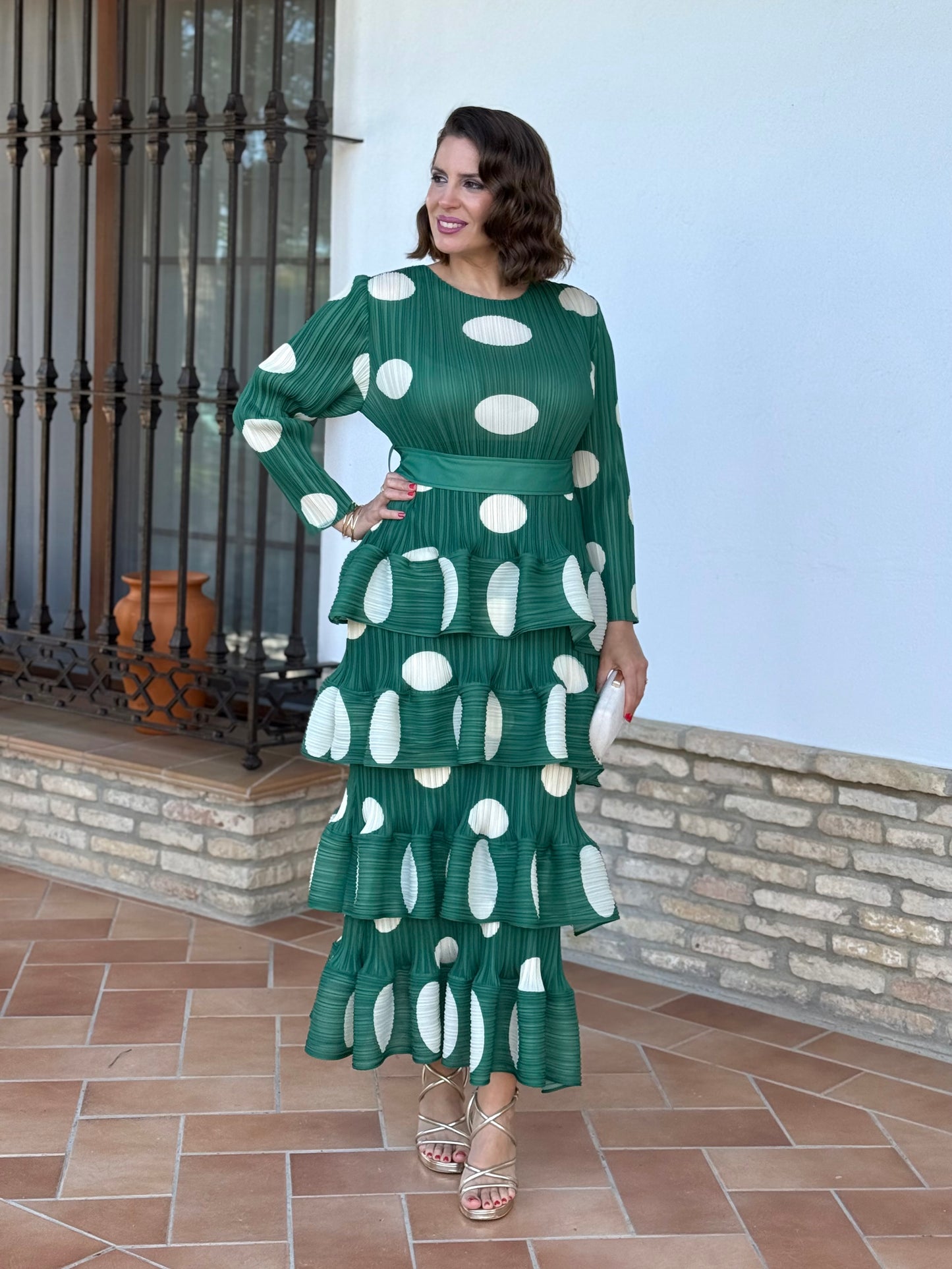 Vestido Lucrecia Lunar verde