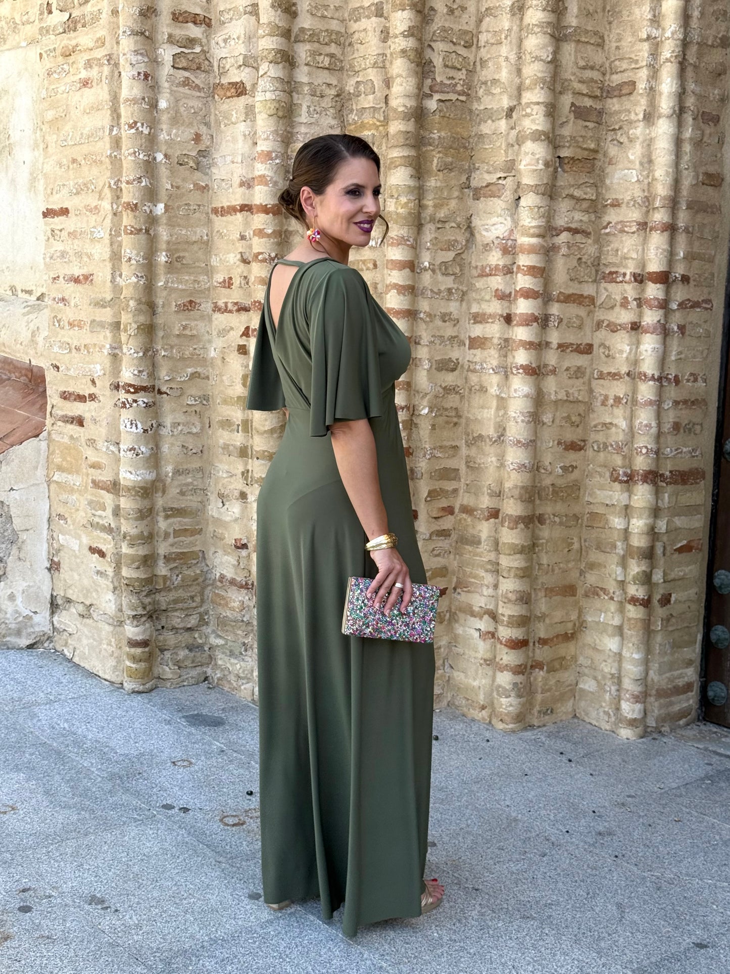 Vestido Zafira Verde Kaki