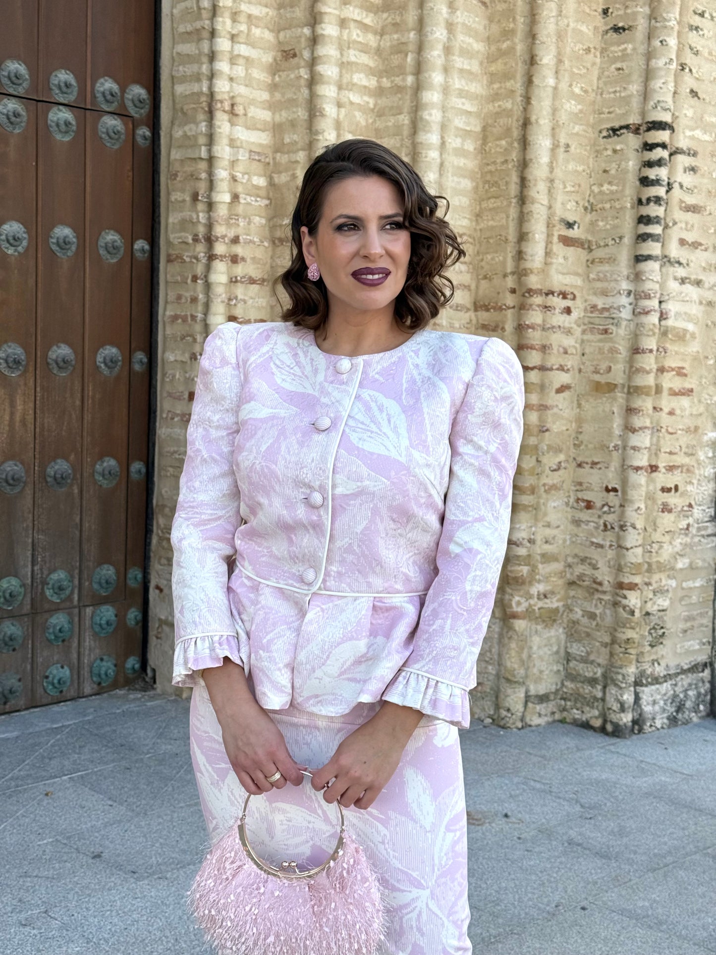 Conjunto Jacquard Aura Rosa