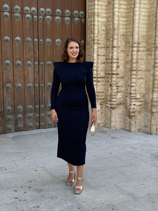 Vestido María Azul Marino