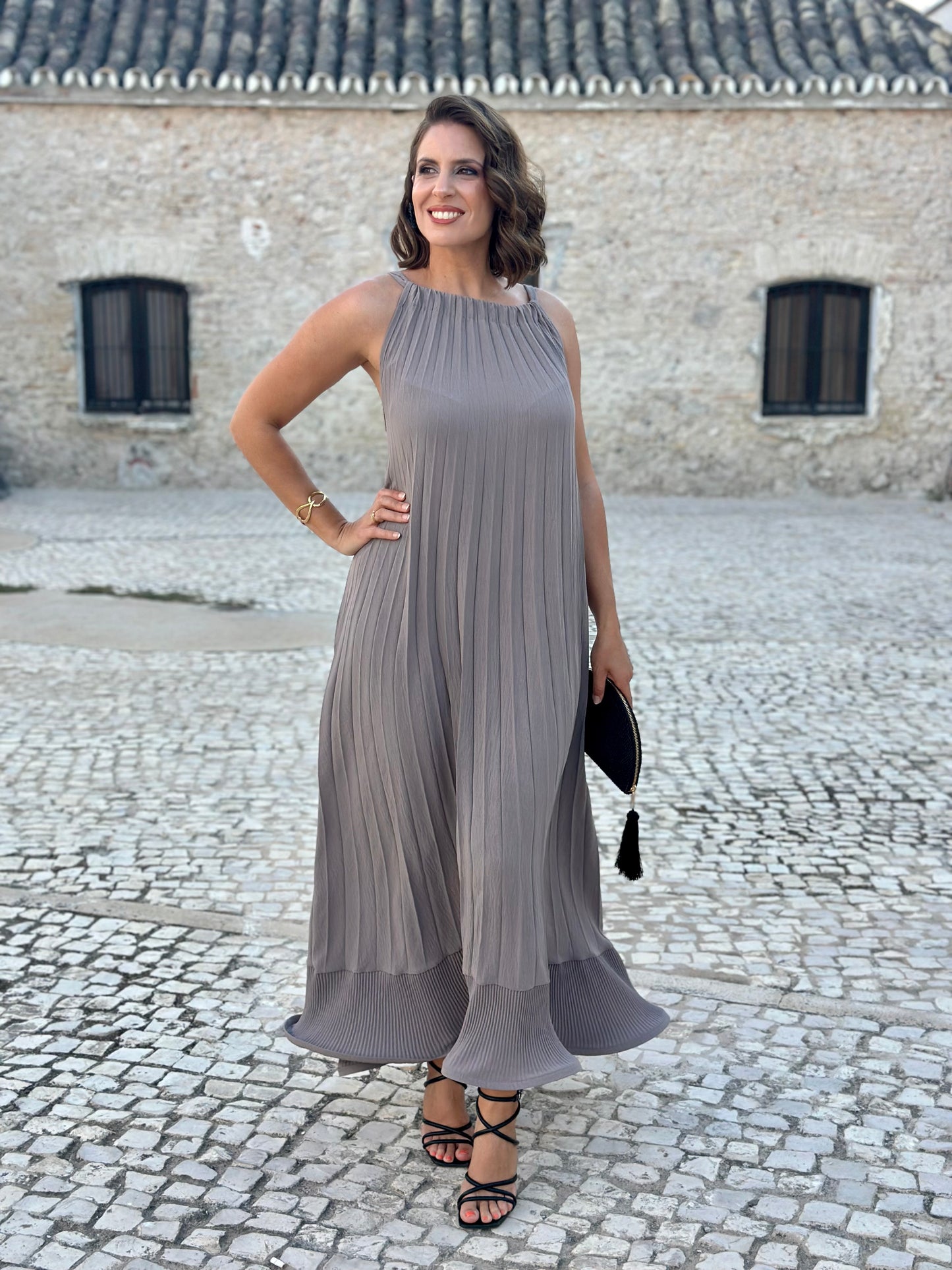 Vestido Cleo Taupe