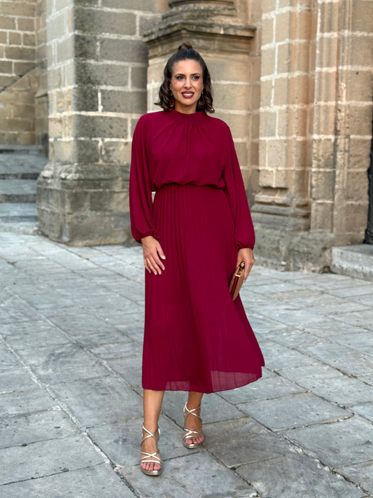 Vestido Julieta Granate