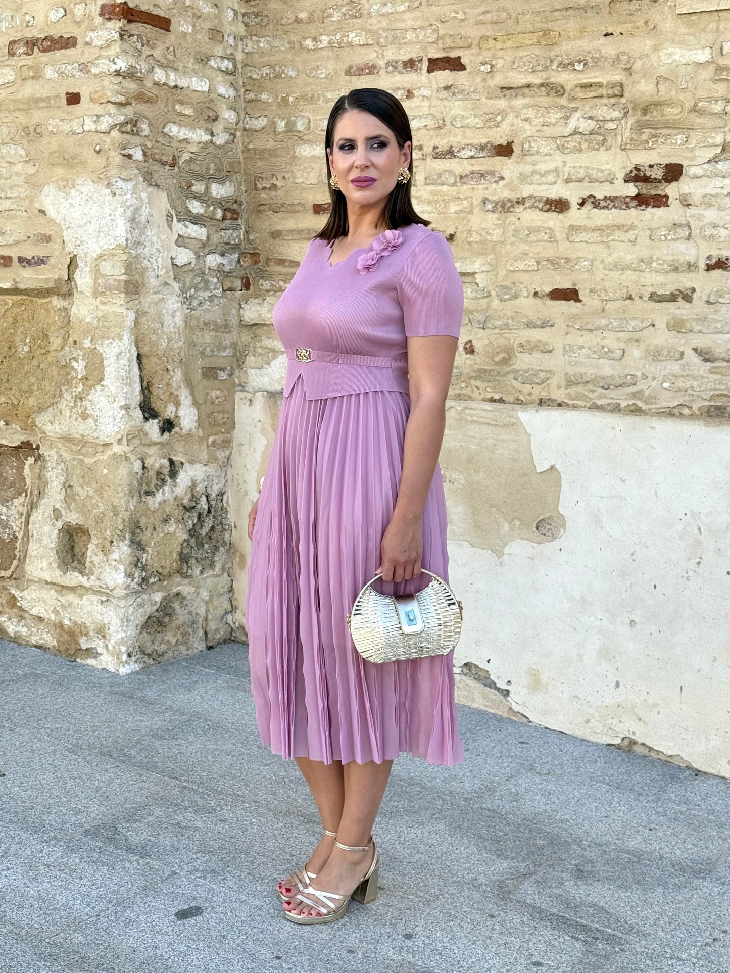 Vestido Elisa Rosa