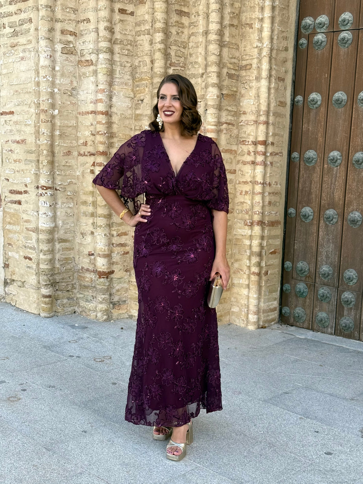 Vestido Renata Berenjena