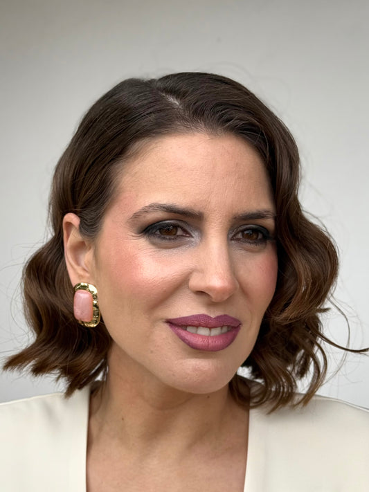 Pendientes Zafiro Rosa