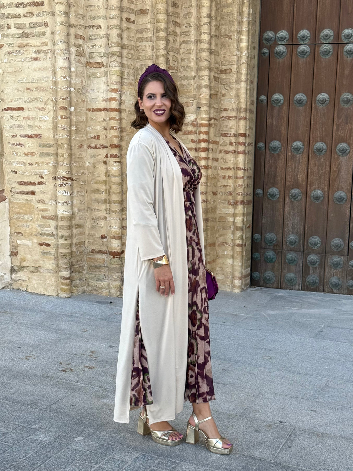 Kimono Punto de Seda Beige