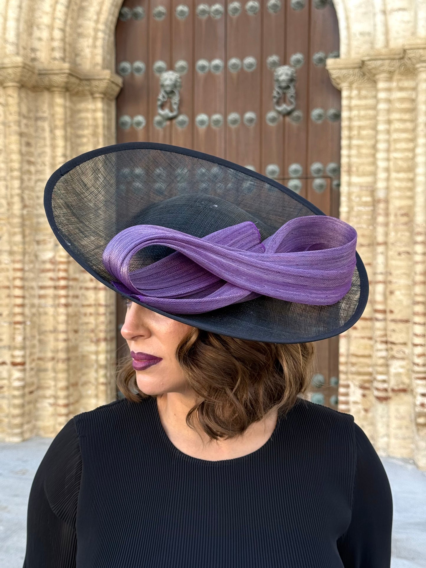 Pamela Bicolor Lazo Sinamay Morado