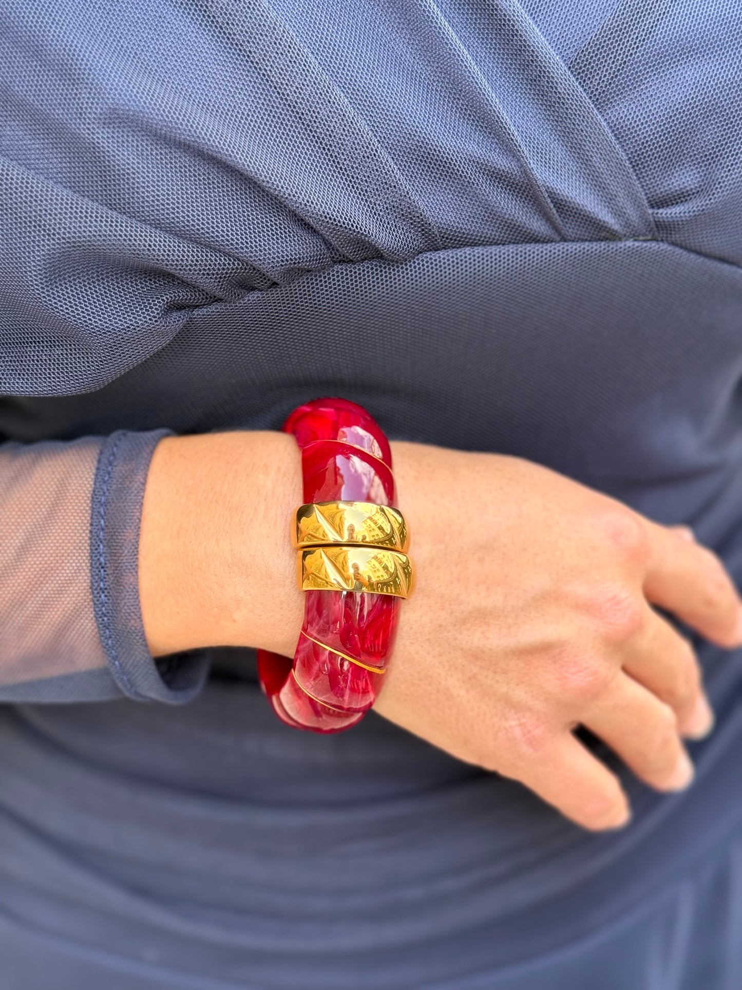 Pulsera Ronda Burdeos