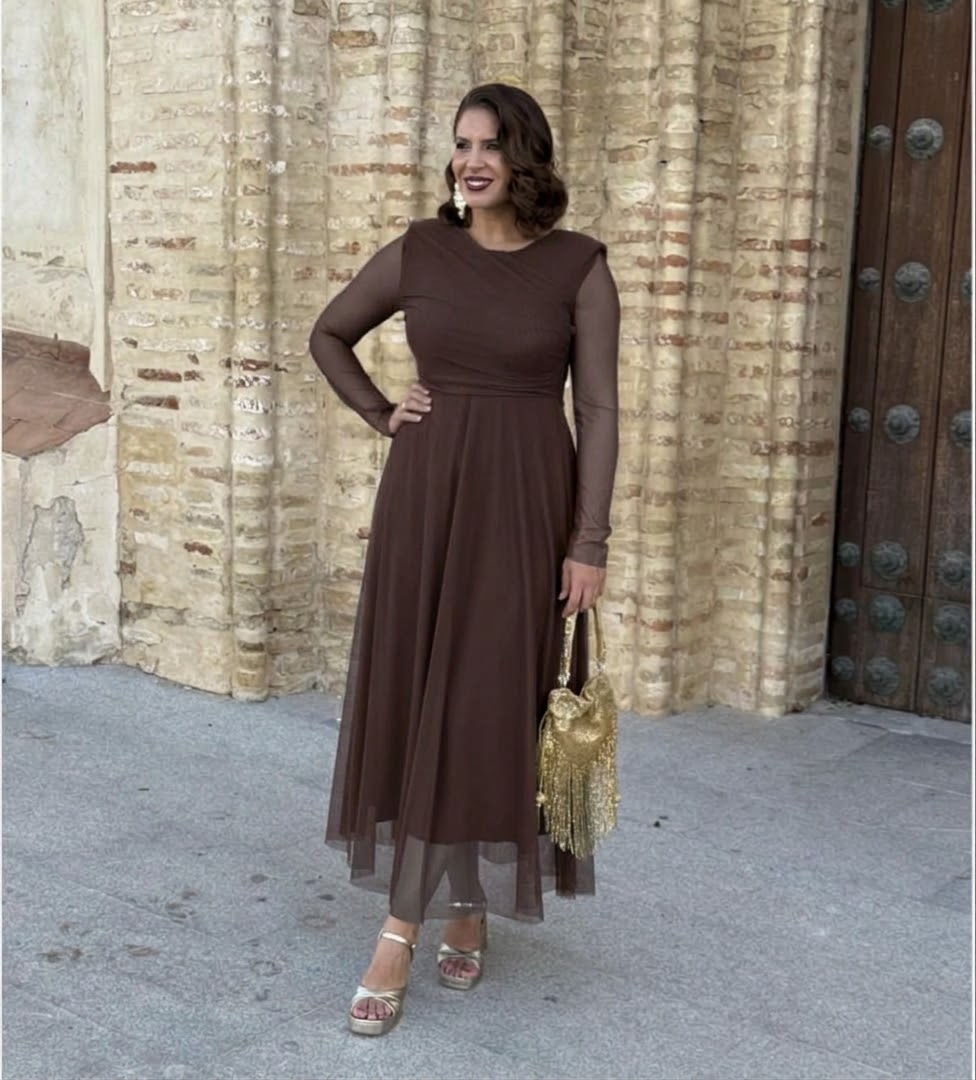 Vestido Dulcinea Marrón