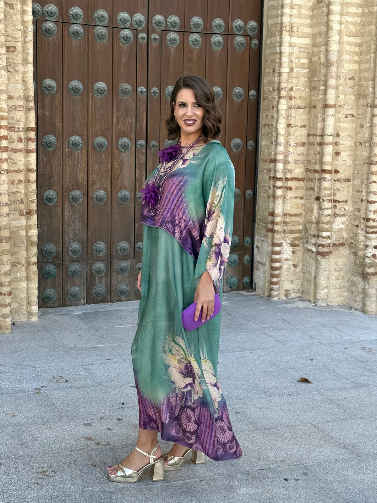 Vestido + Capa Samira Verde Jade