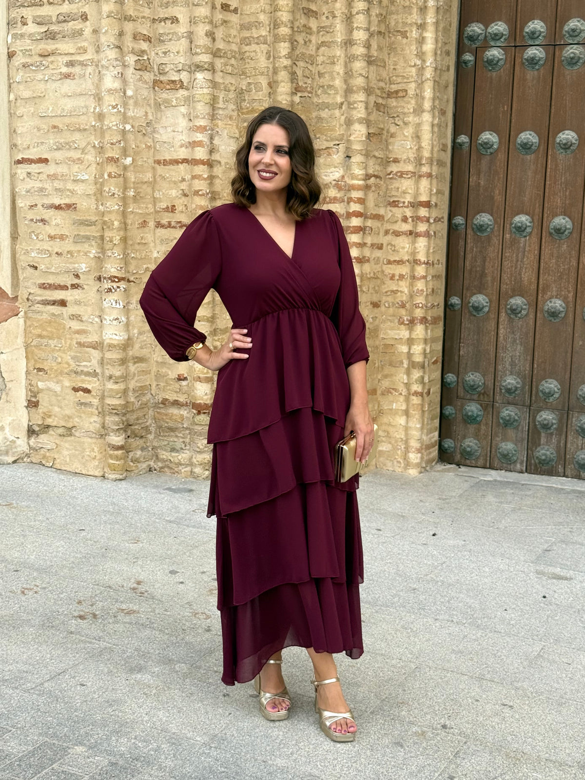 Vestido Salomé Burdeos