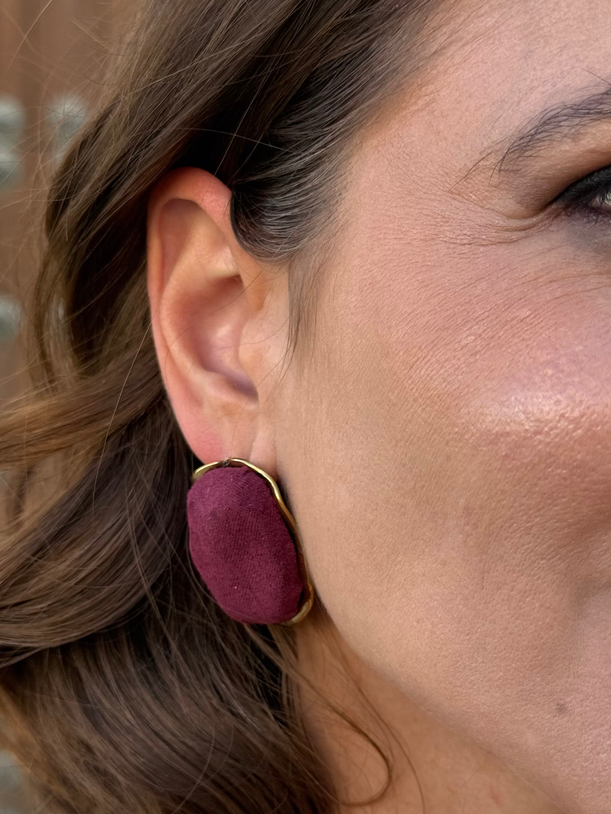 Pendientes Soraya Burdeos/Tinto