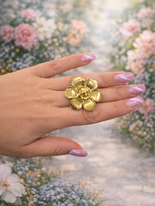 Anillo Flor Dorada