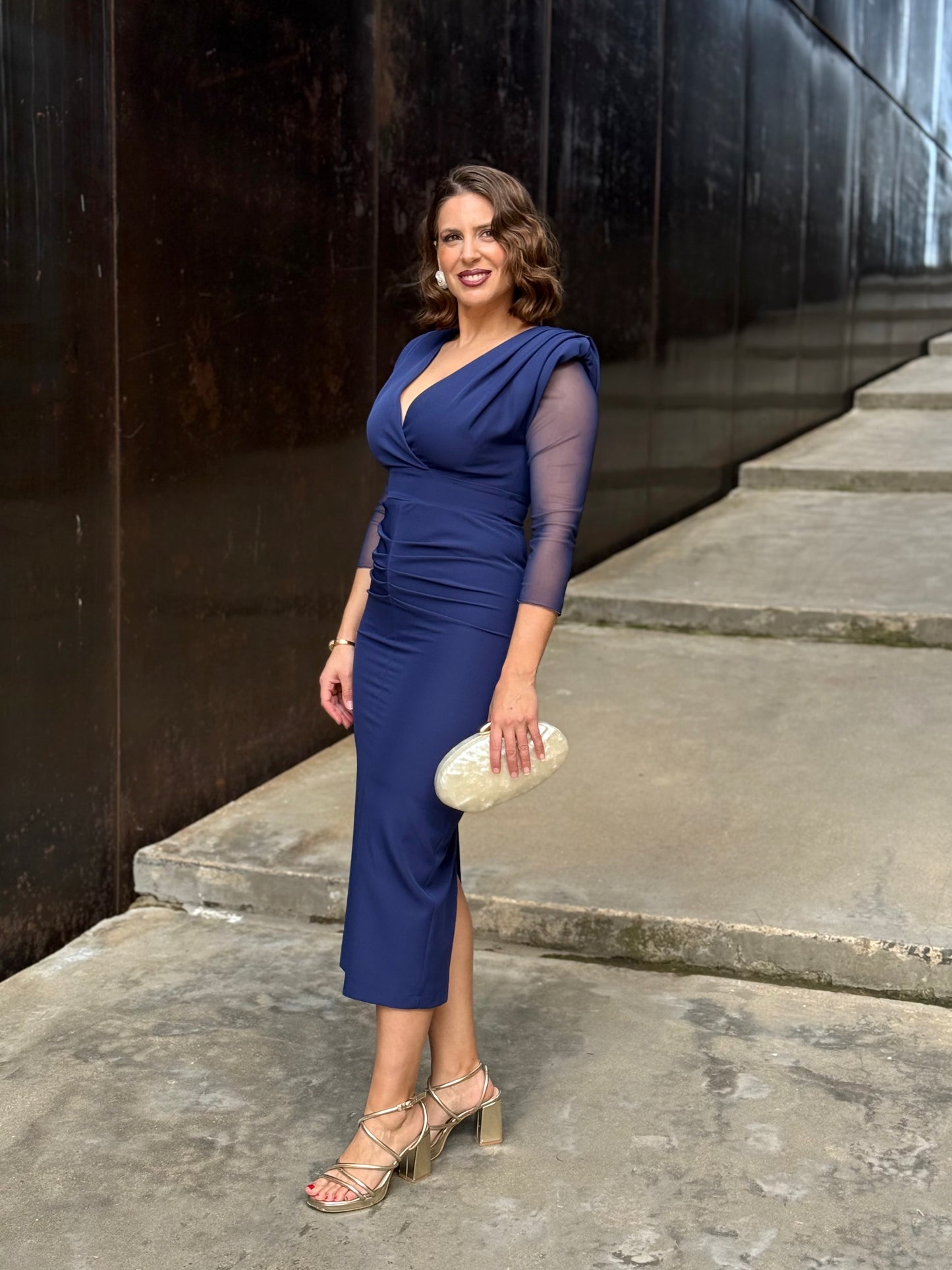 Vestido Belinda Azul Marino