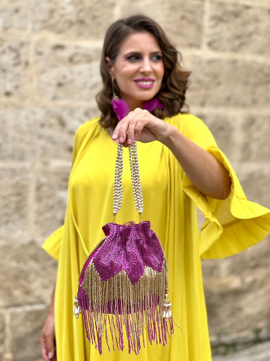 Limosnera Glam Buganvilla/Oro