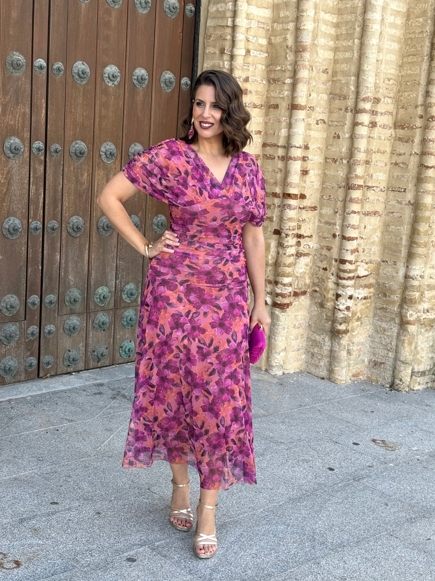Vestido Graciela Estampado Buganvilla