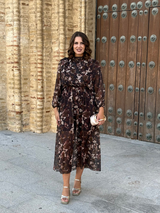 Vestido Martina Marrón