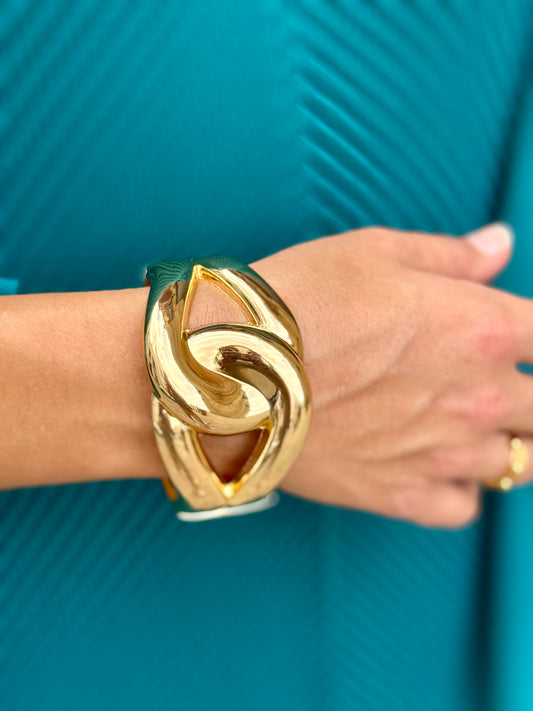 Pulsera Rosa Dorada