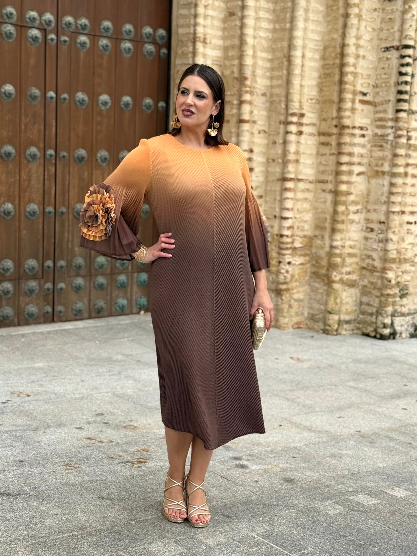 Vestido Eulalia Marrón