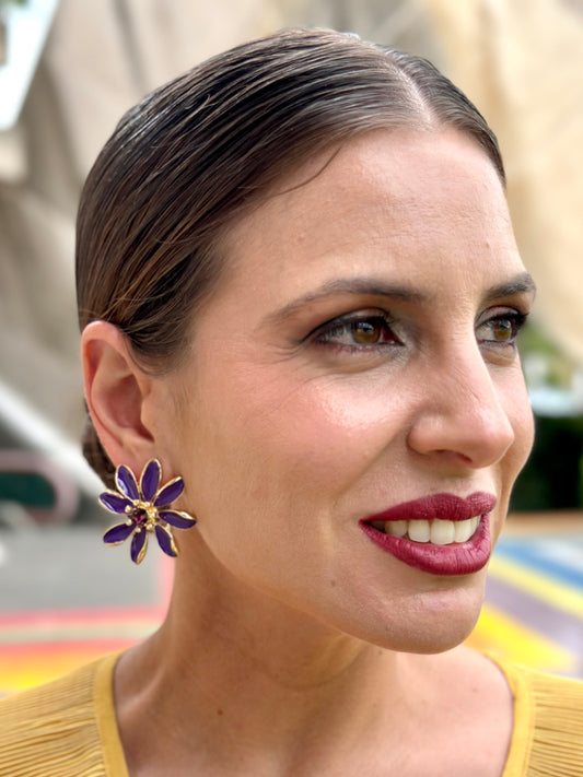 Pendientes Azahar Morado