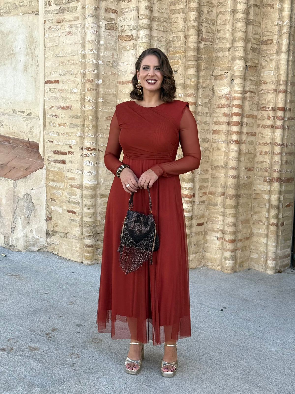 Vestido Dulcinea Teja