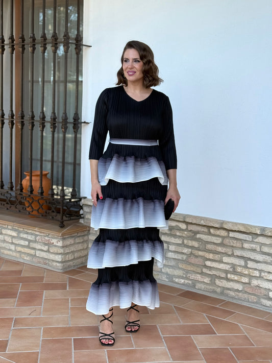 Vestido Lucrecia Negro/Gris