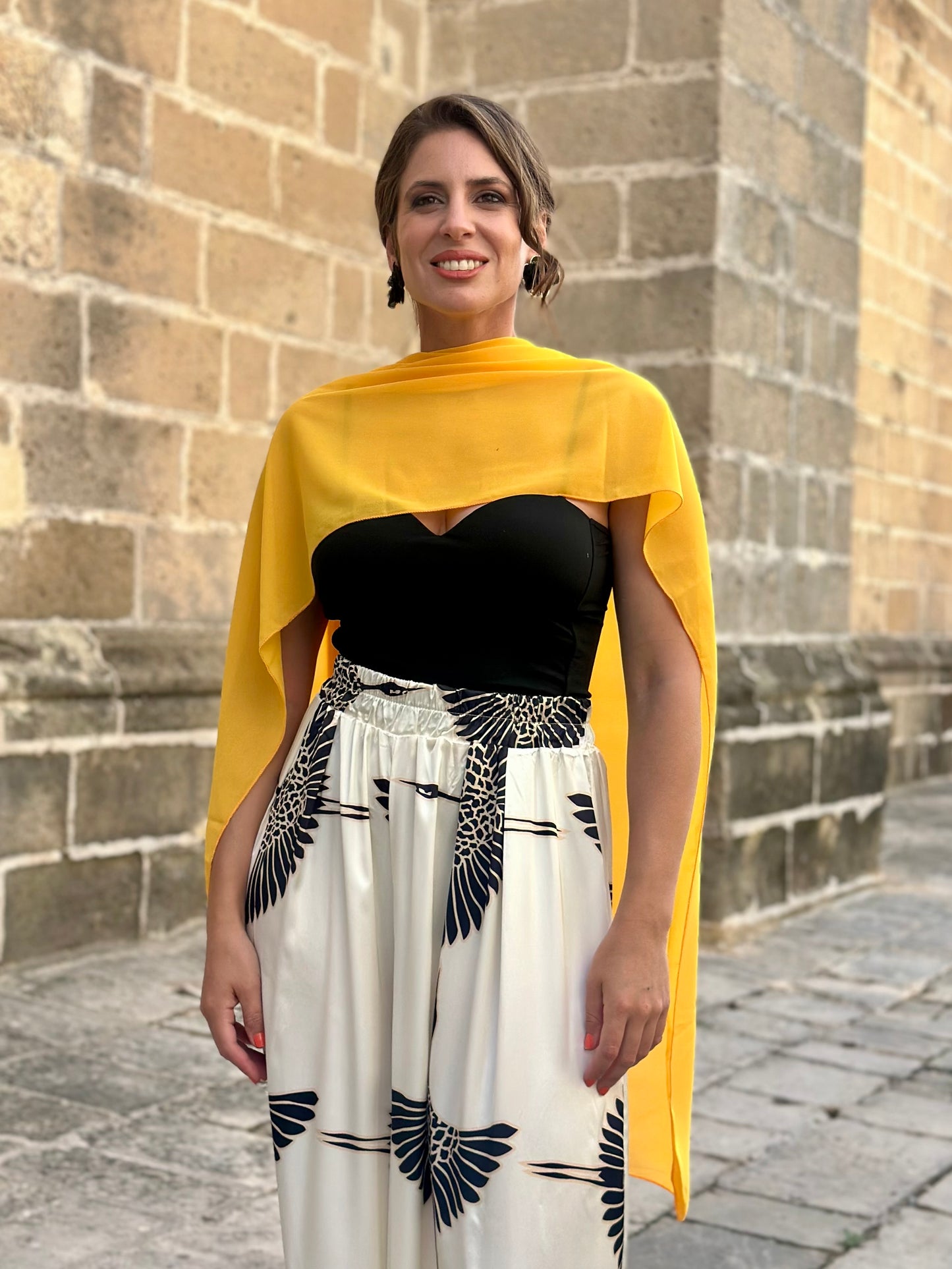 Capa de gasa amarillo