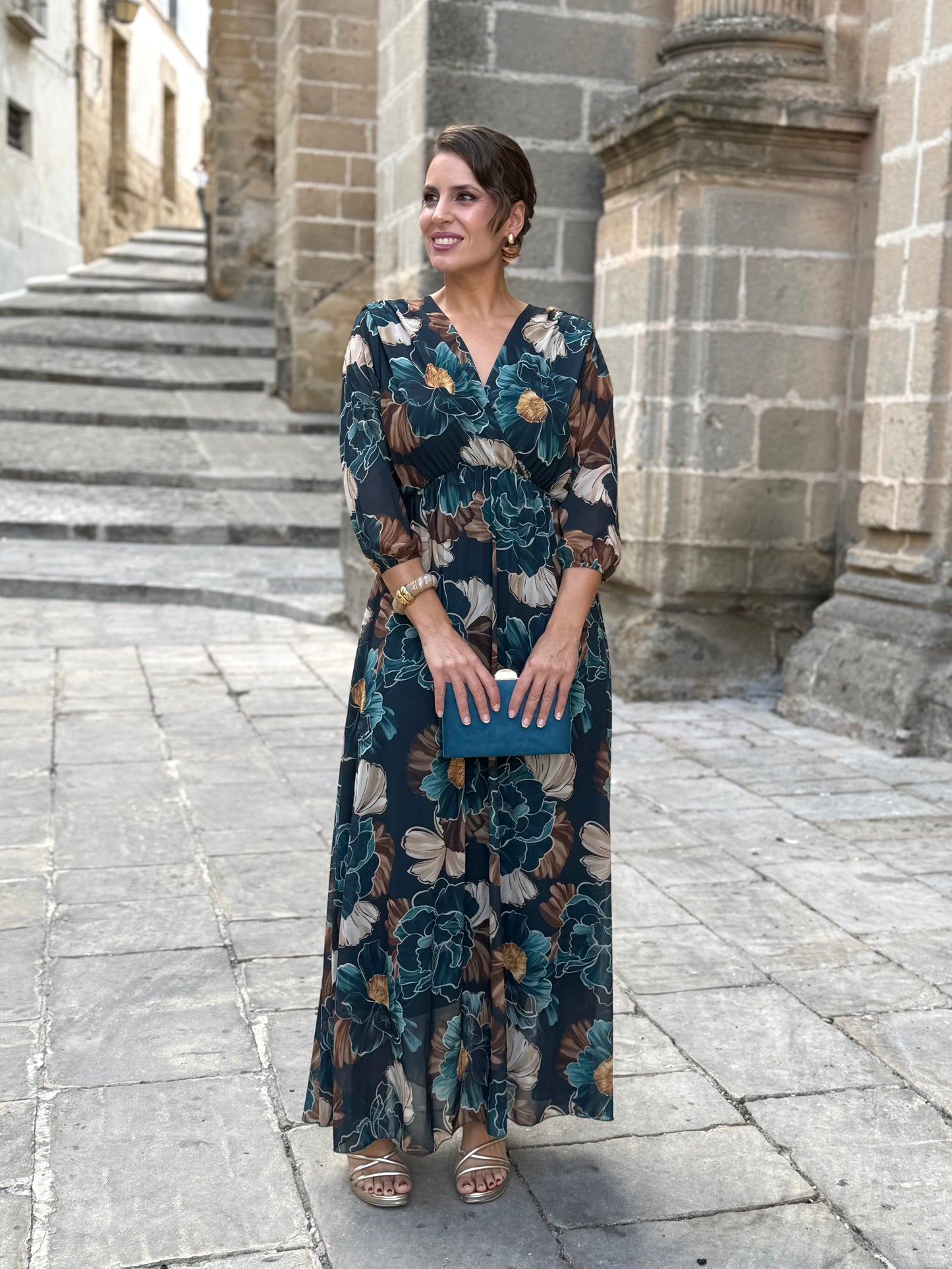 Vestido Grecia Petróleo